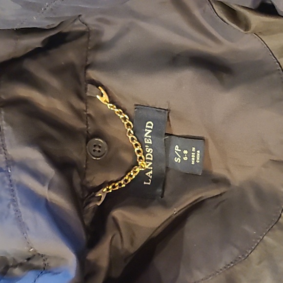 Lands End small women puffer coat with hood - Picture 3 of 8